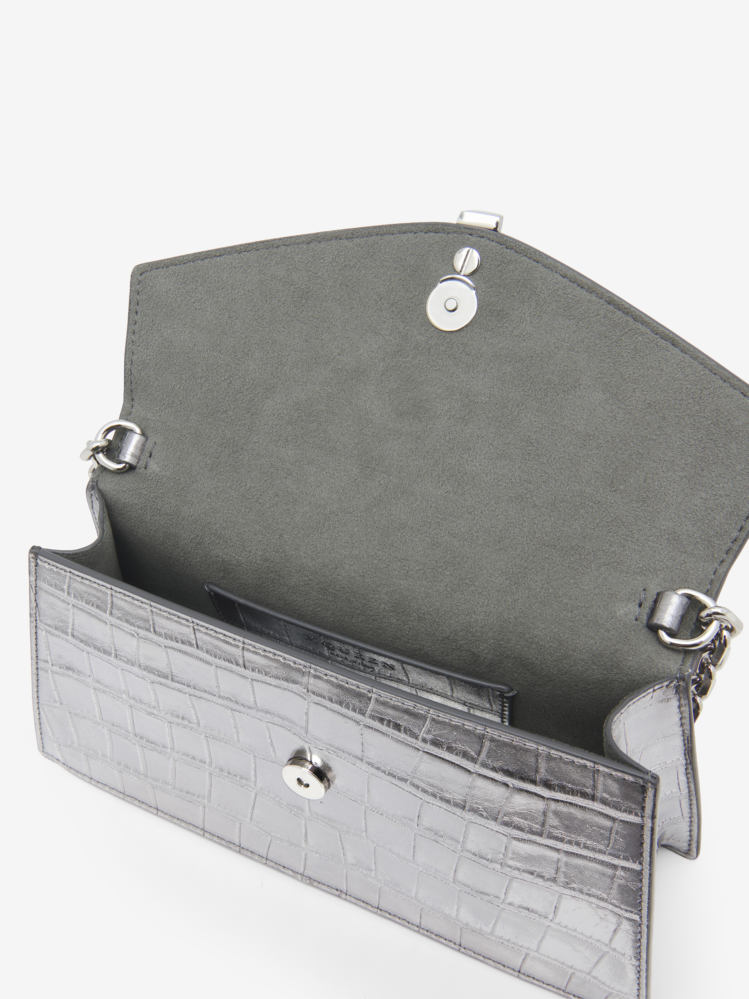 Women's Skull Mini in Dark Silver in Calf Leather | Alexander McQueen - image 5