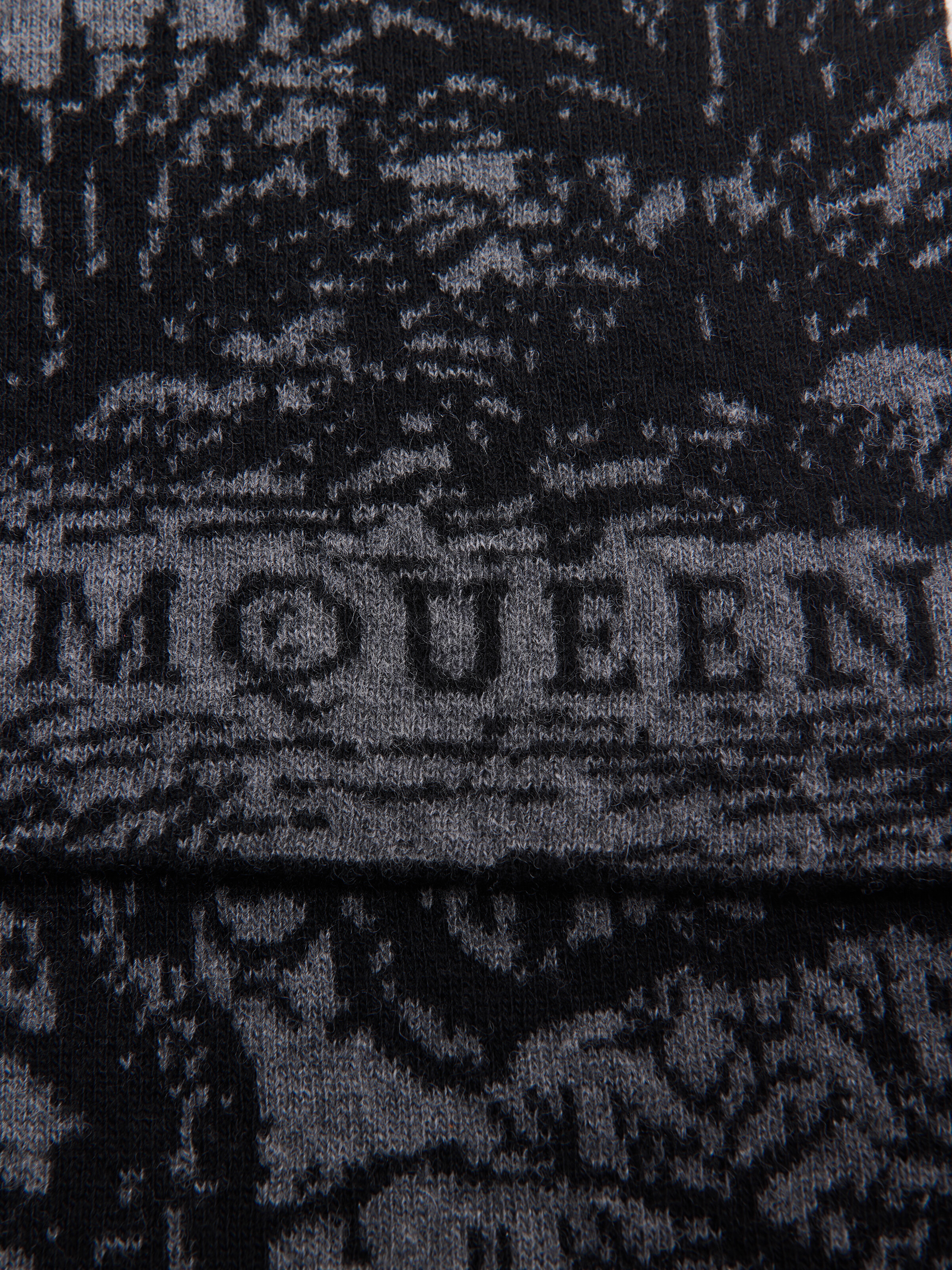 Men's 'Tree Of Life' Wool Jacquard Scarf in Grey in 100% Wool  | Alexander McQueen - image 3