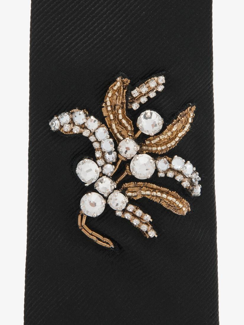 Jewelled Mistletoe Embroidery Tie