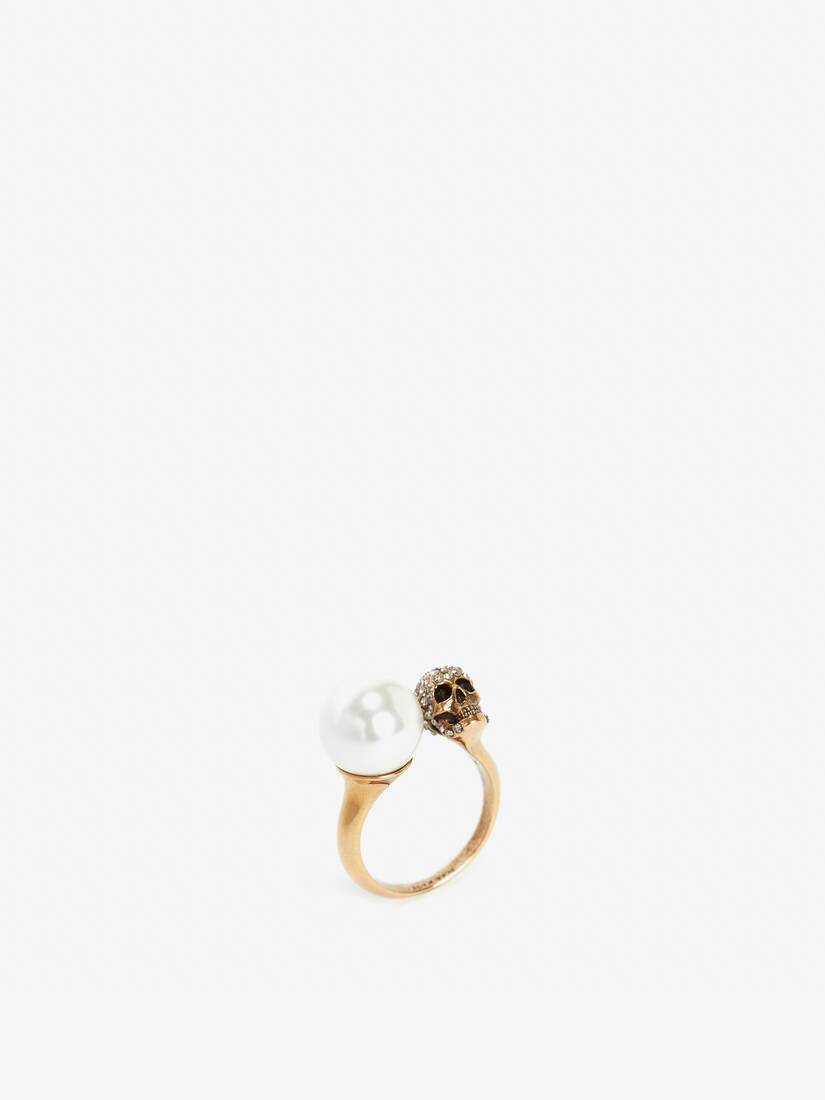Pearl-like Skull Ring | Alexander McQueen - image 3