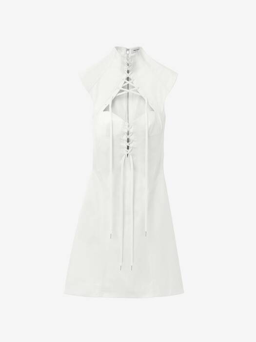 white christmas dresses Saylor White Mini Corset Cutout Dress – Lea Clothing Co main image 0