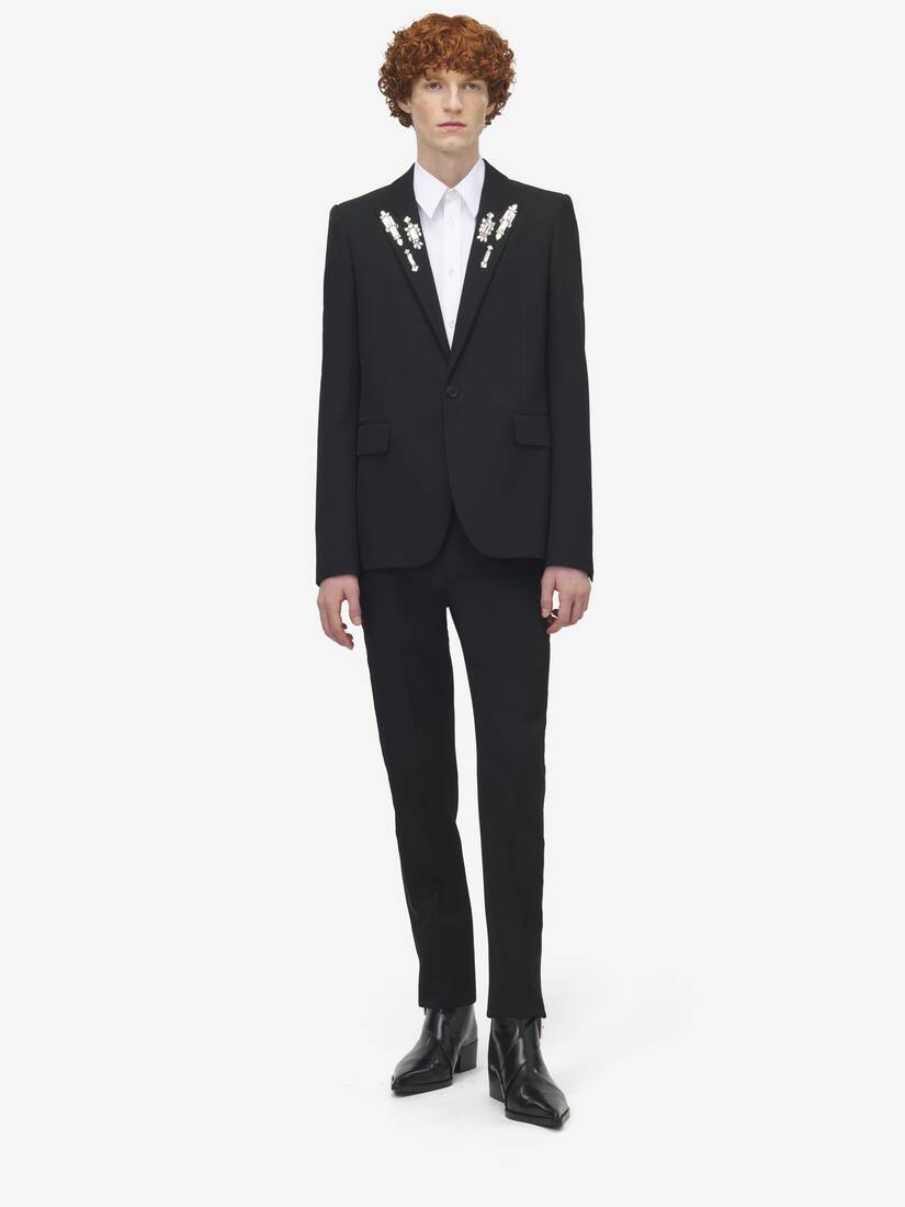 Crystal Mirror Embroidery Single-breasted Jacket