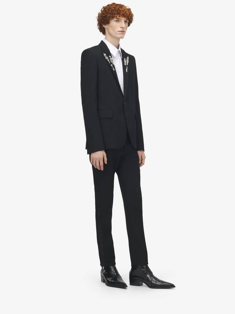 Crystal Mirror Embroidery Single-breasted Jacket | Alexander McQueen - image 3
