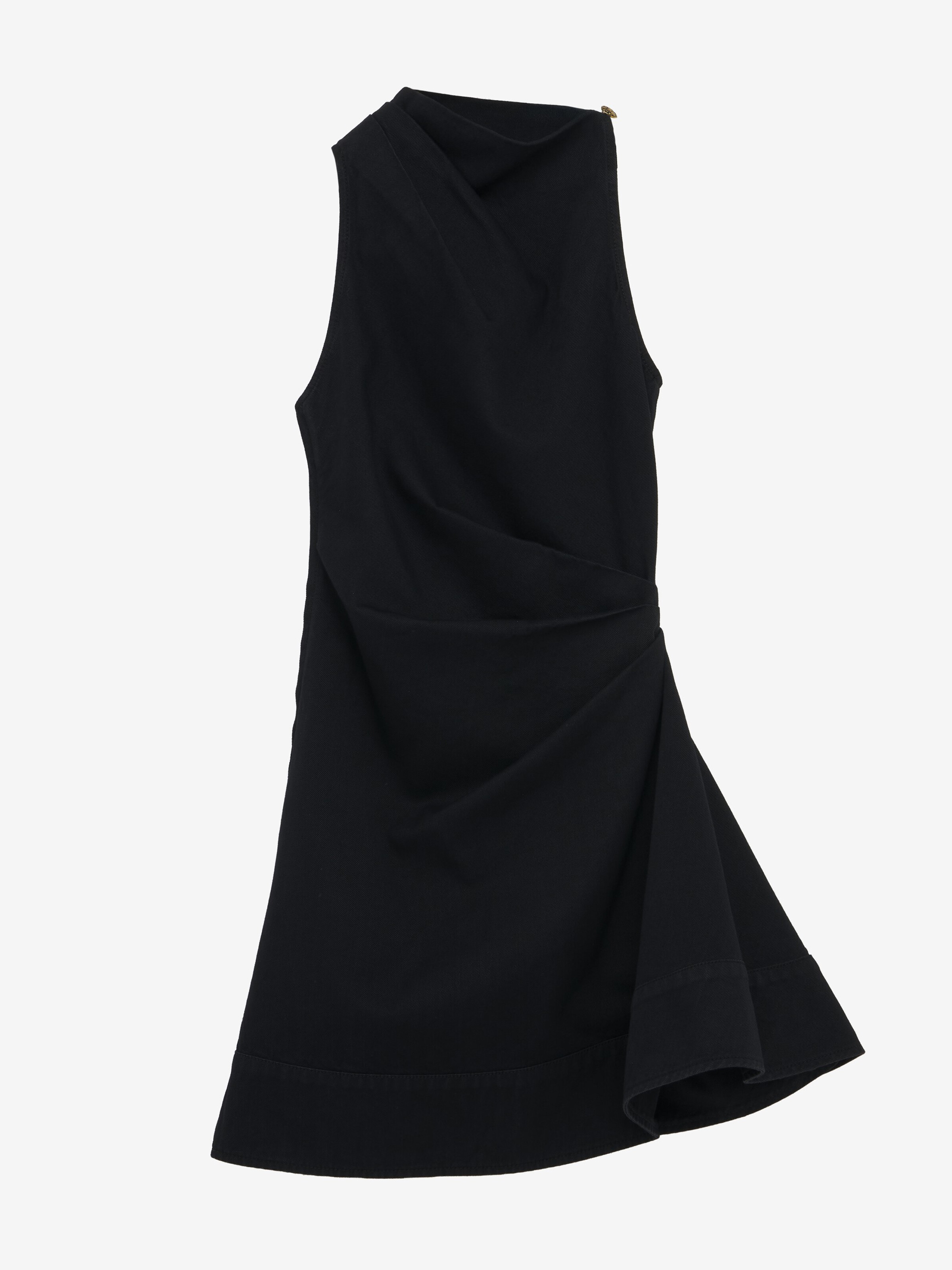 Robe courte asymétrique en denim
