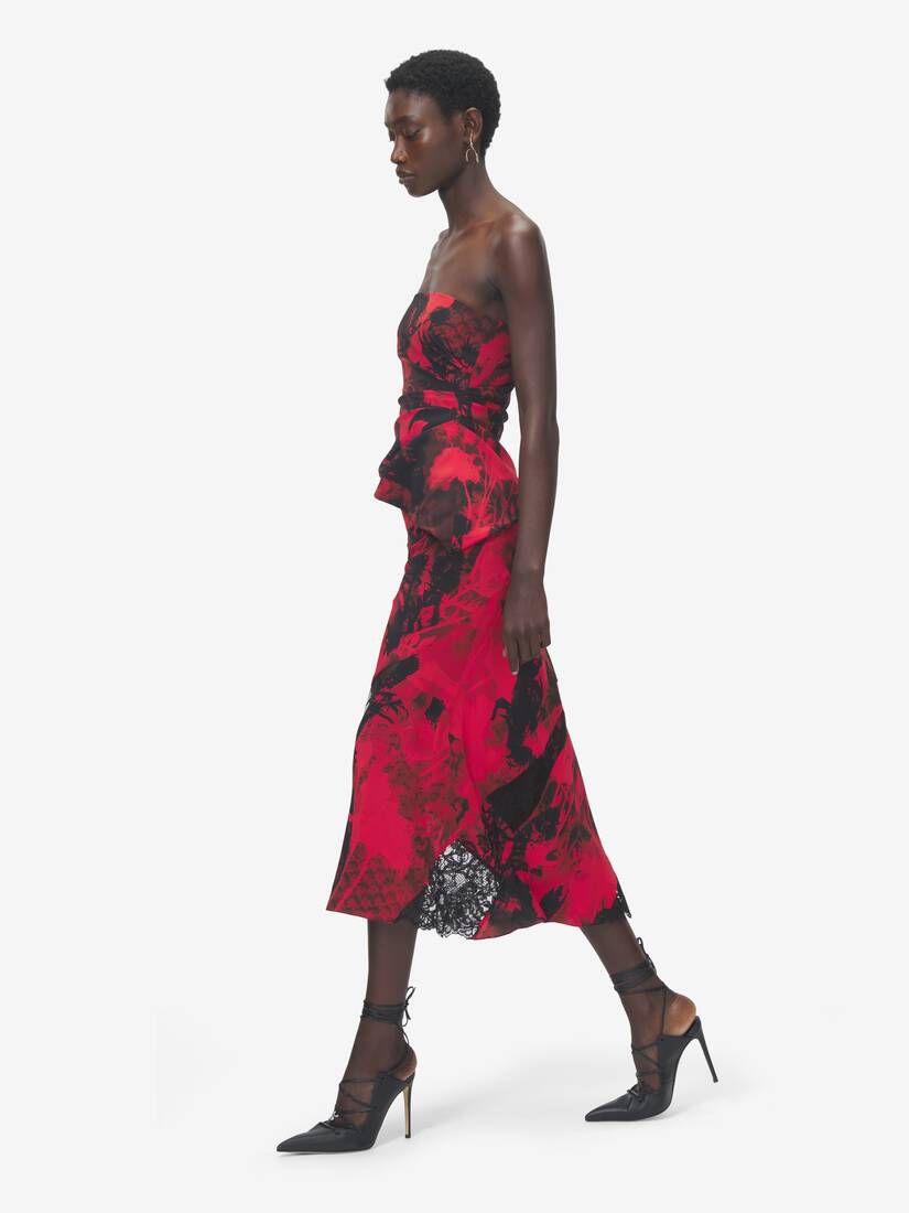Floral Slashed Midi Skirt | Alexander McQueen - image 3