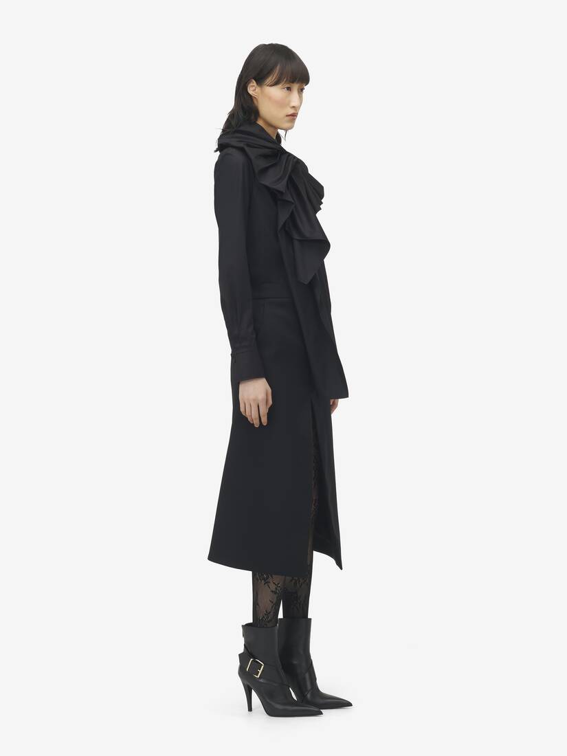 Ruffled Cotton Shirt