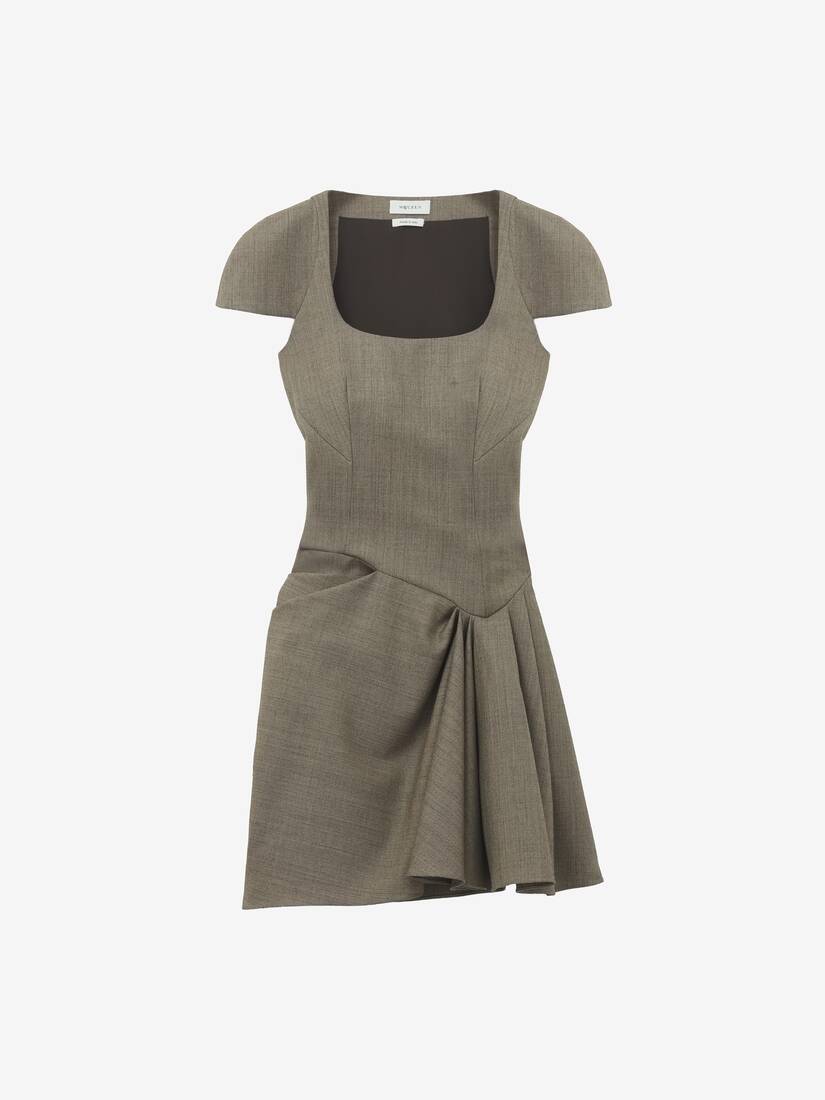 Asymmetrisches Minikleid mit Raffungen | Alexander McQueen - image 1