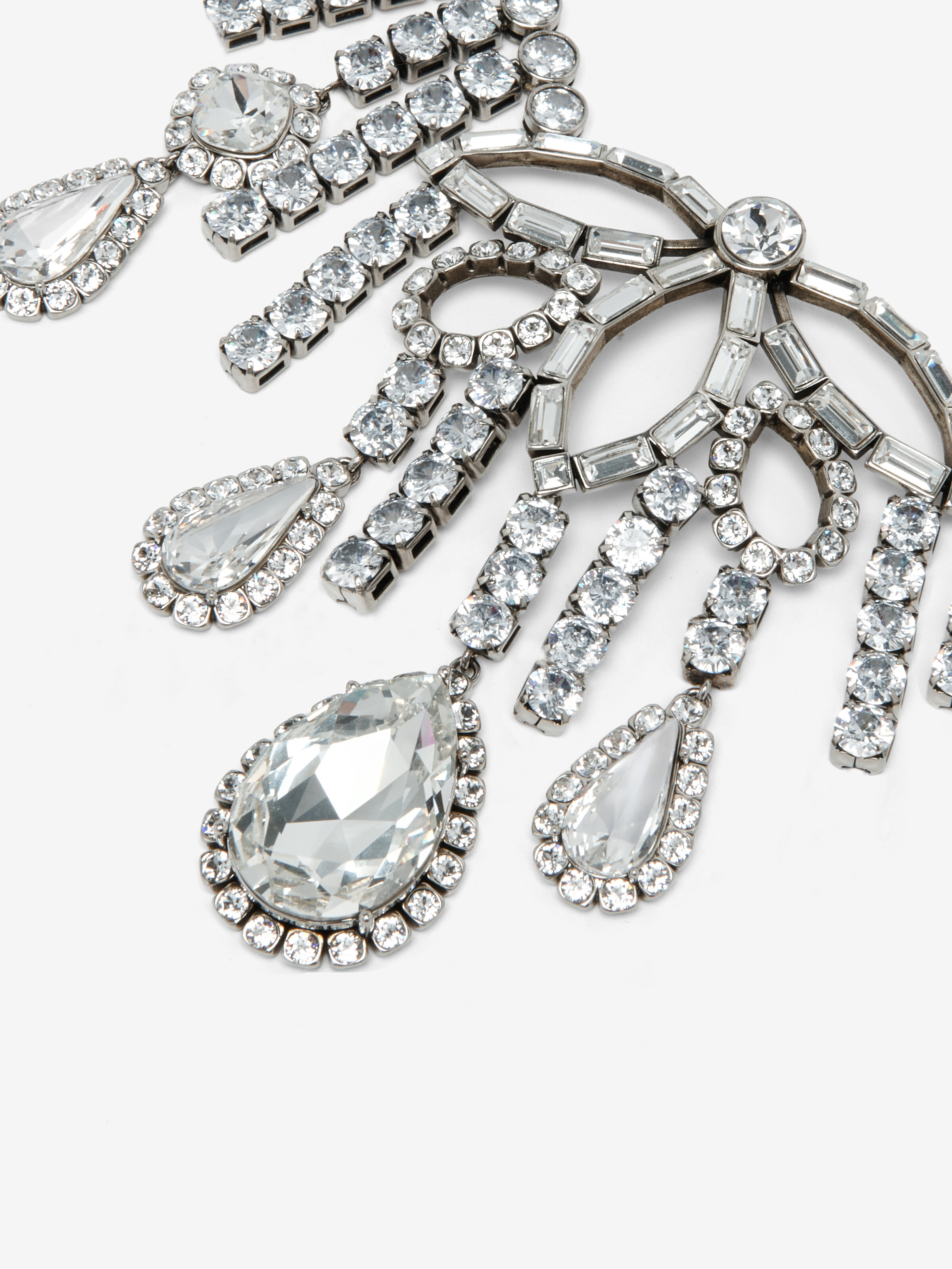 Women's Chandelier Necklace in Antique Silver in Brass | Alexander McQueen - image 2