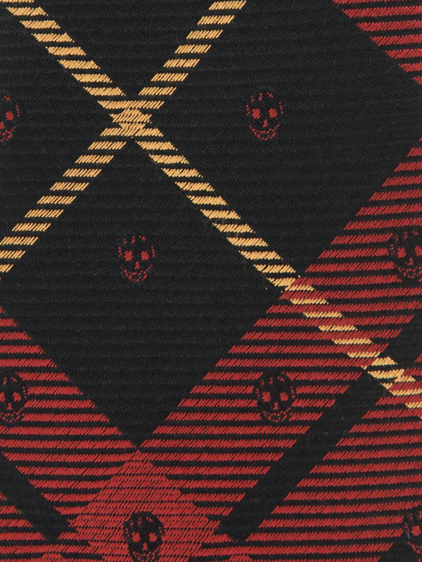 Cravate Skull en tartan