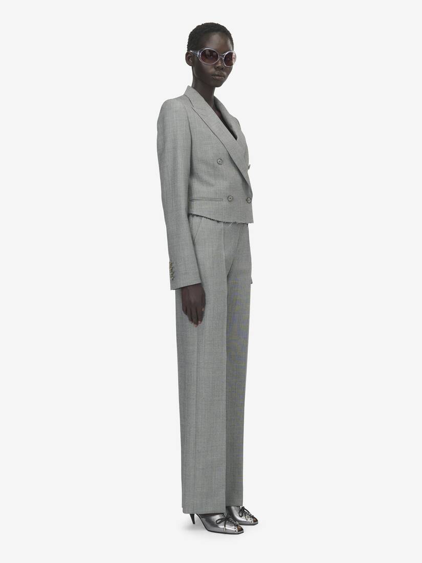Grisaille Wool Tailored Trousers | Alexander McQueen - image 3