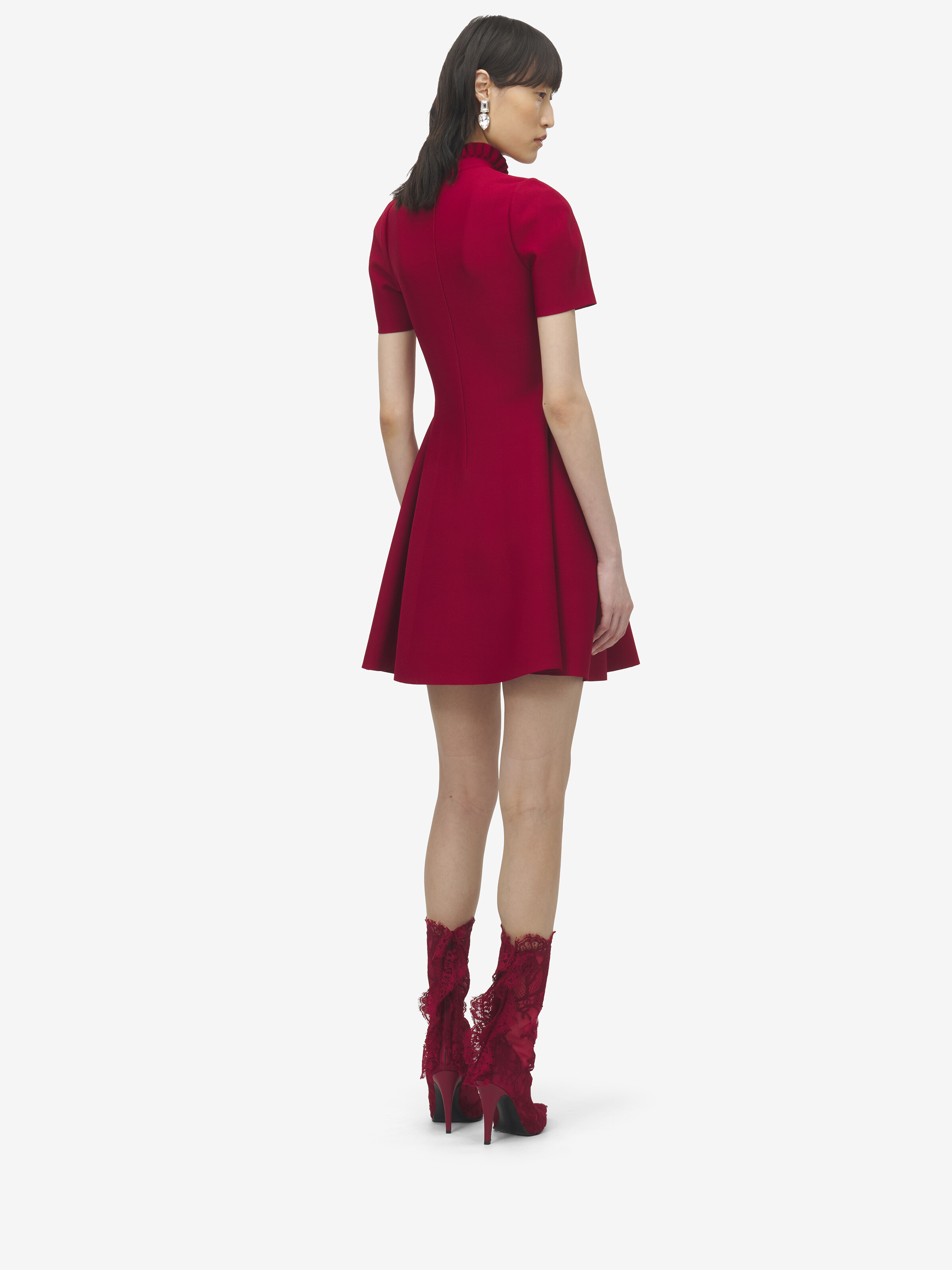 Lace Panel Mini Dress