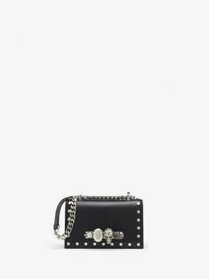 バッグ Naomin Women's Mini Jewelled Satchel in Black | Alexander McQueen US