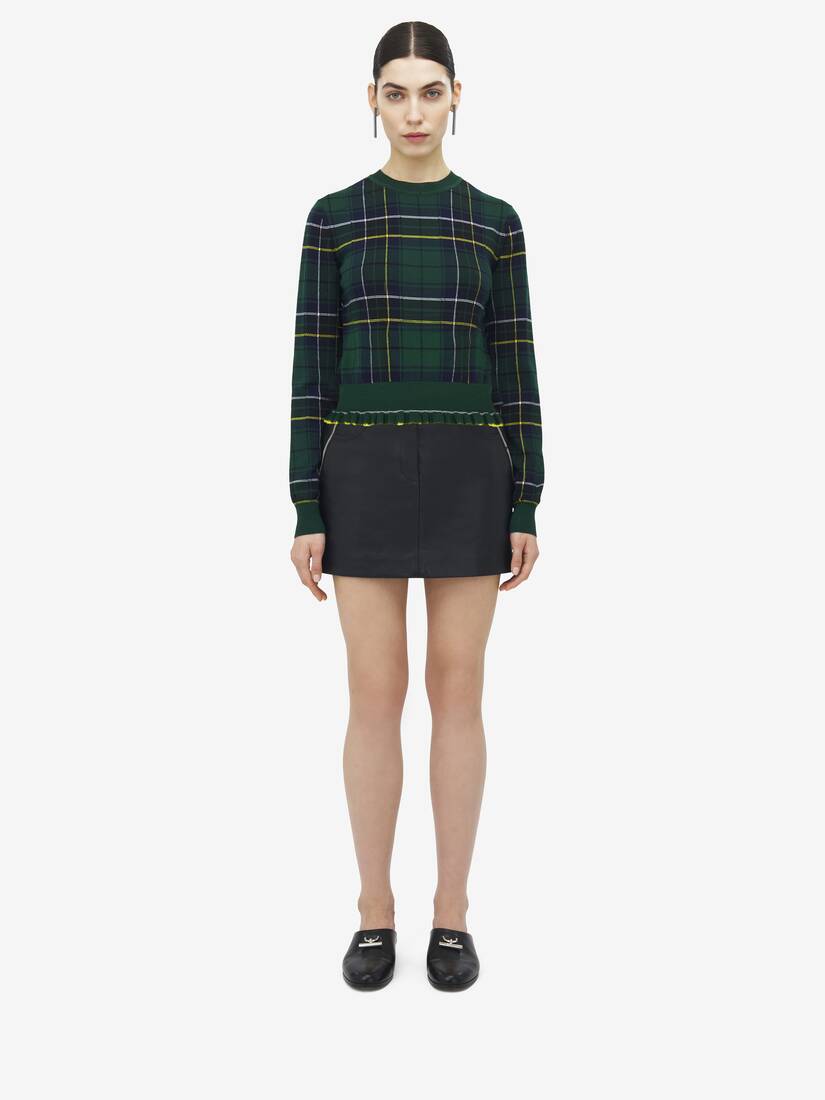 Maglione In Tartan Di Lana