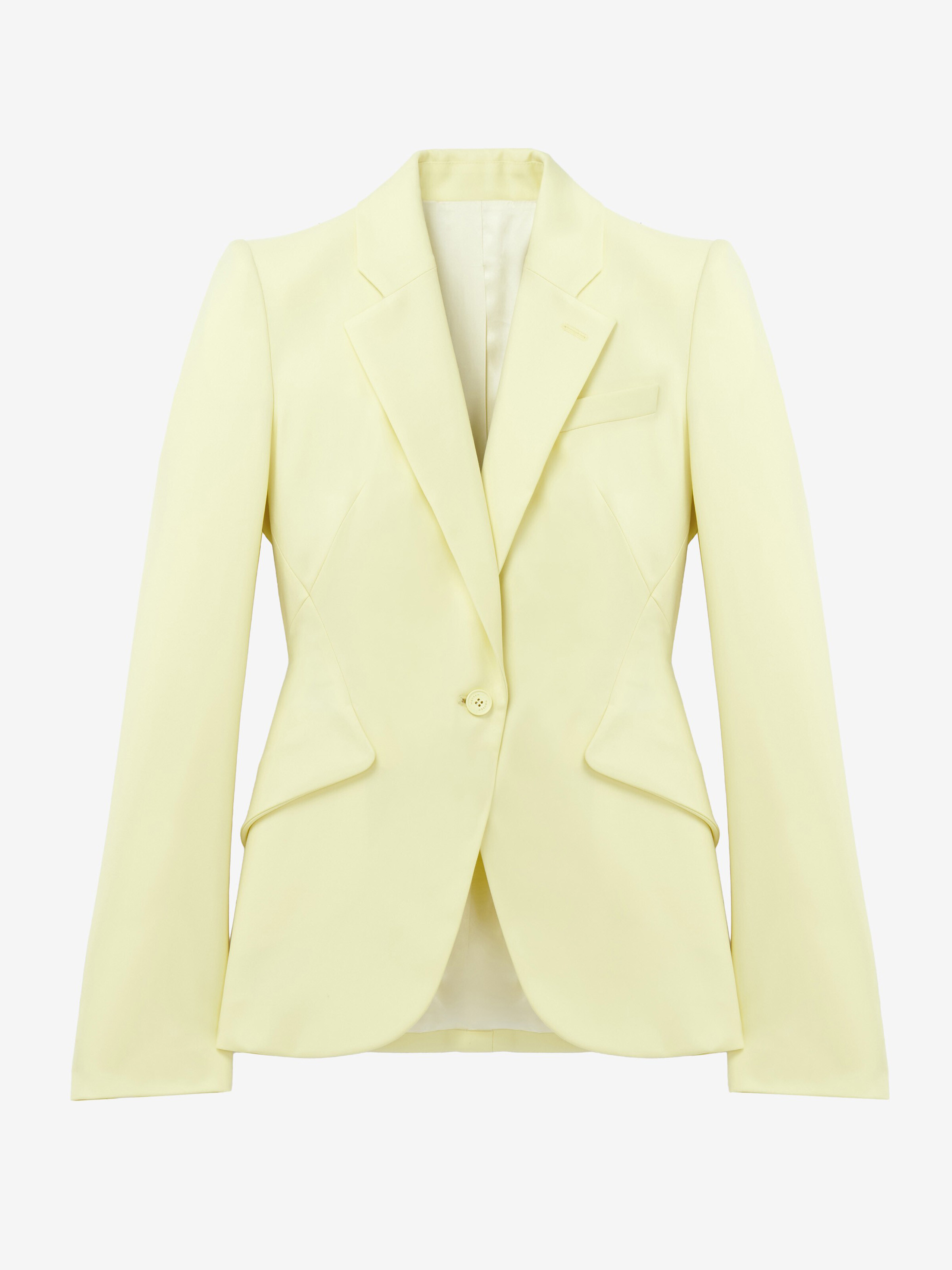 Veste à simple boutonnage en gabardine de laine