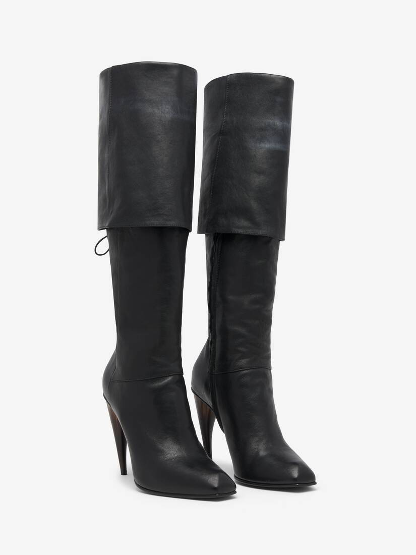 Horn Heel Knee-High Boot | Alexander McQueen - image 3