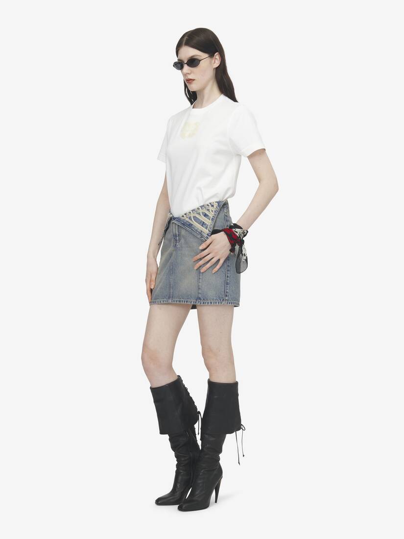 임브로이더드 로고 패치 티셔츠 | Alexander McQueen - image 3