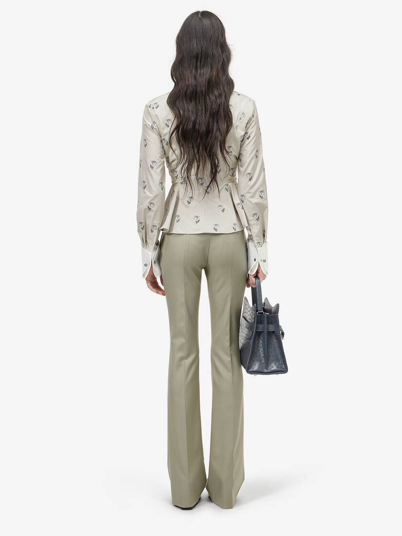 Taffeta Rose Jacquard Self-tie Shirt | Alexander McQueen - image 4