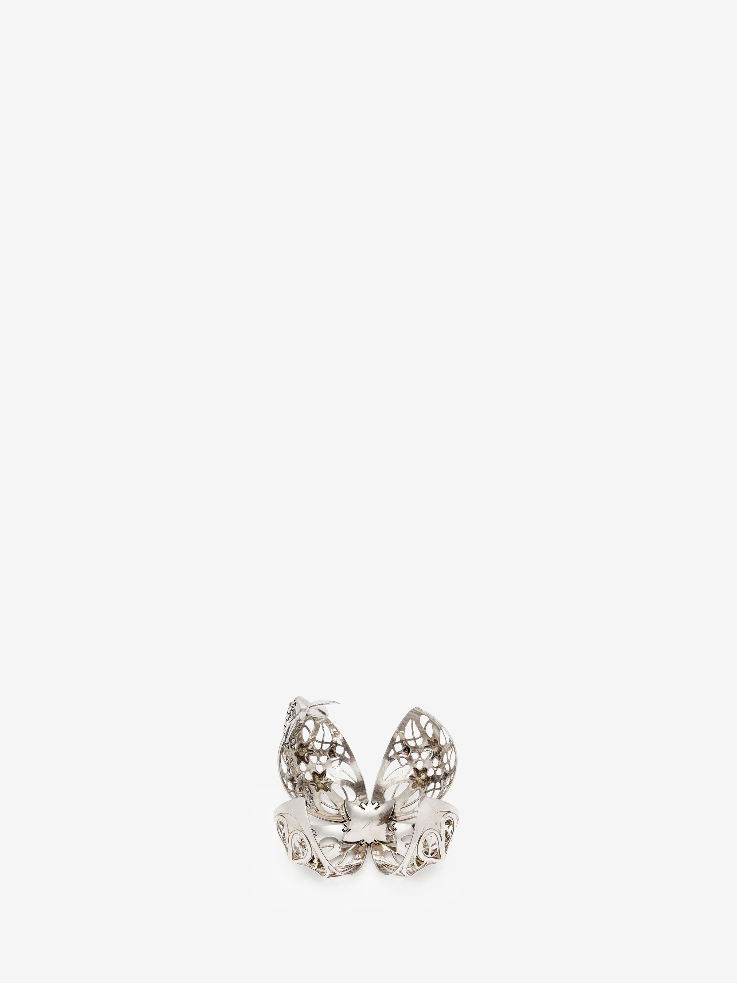 Women's Void Clutch in Antique Silver-finish in Brass | Alexander McQueen - image 3