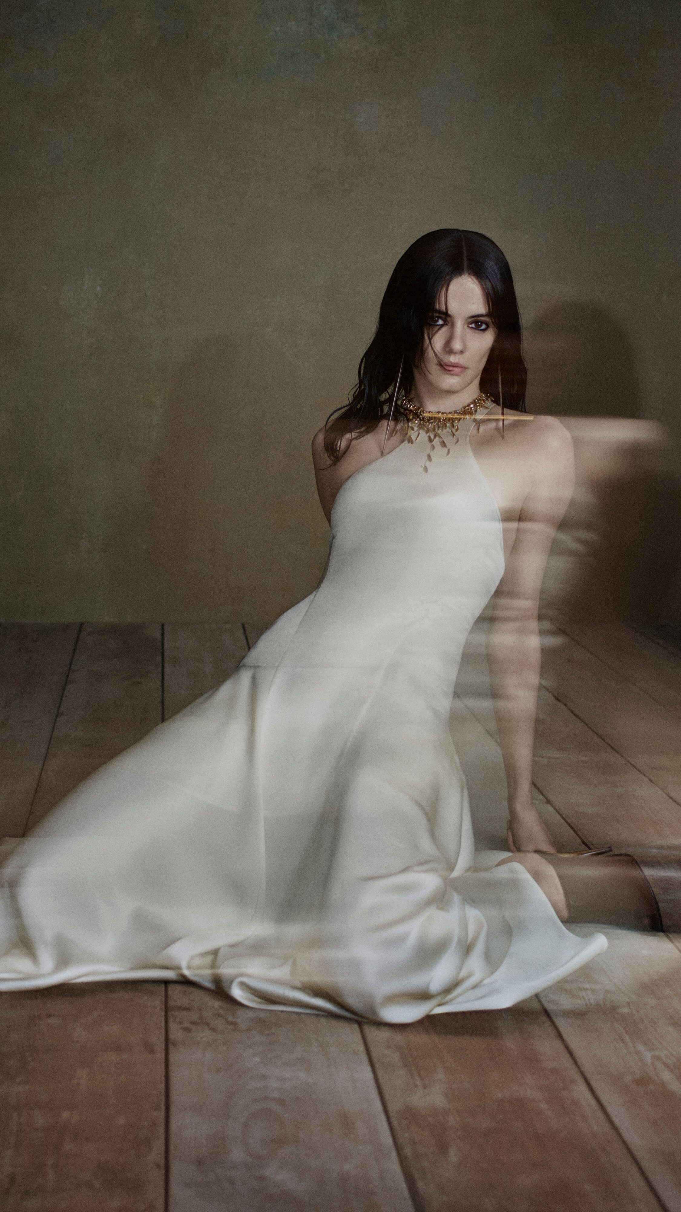 McQueen white evening dress