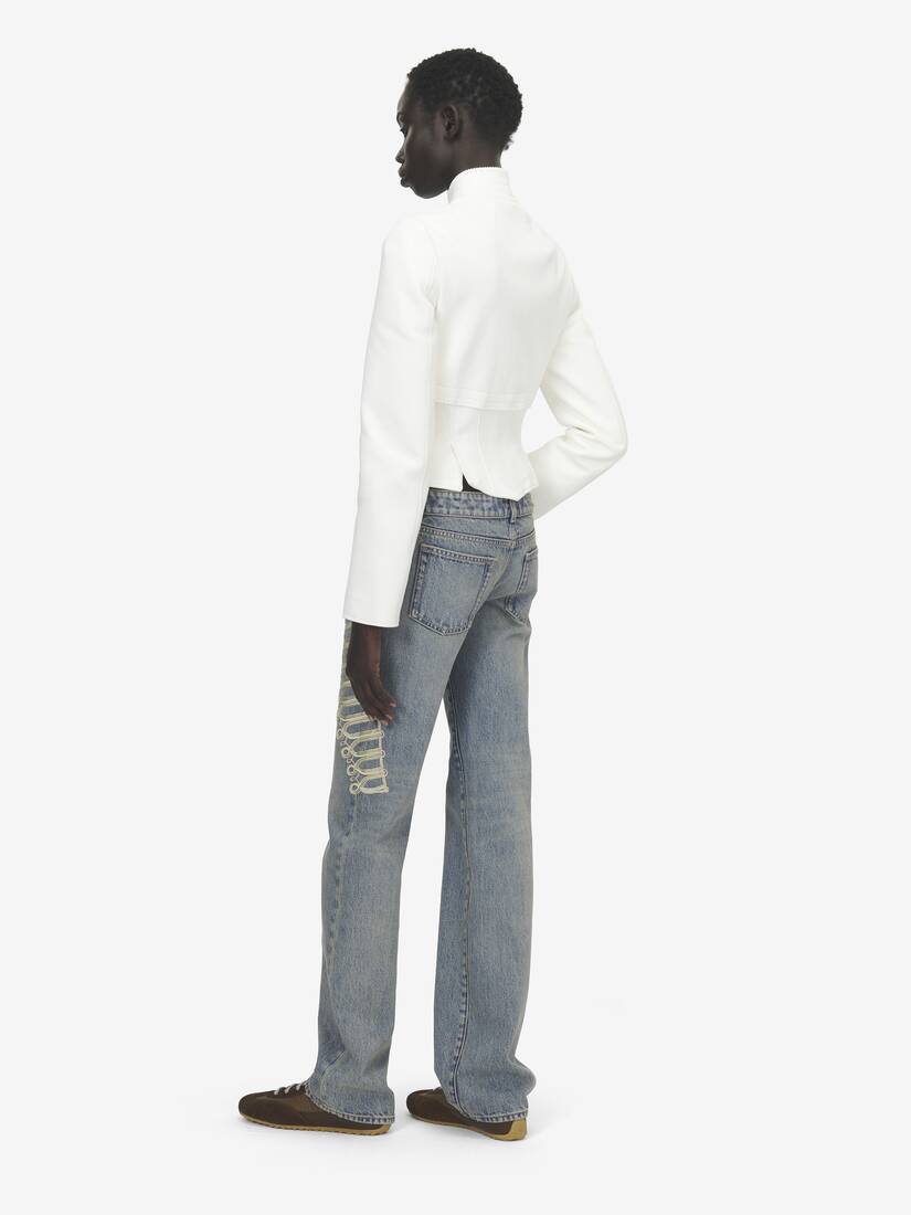 Floral Embroidery Leather Jacket | Alexander McQueen - image 4