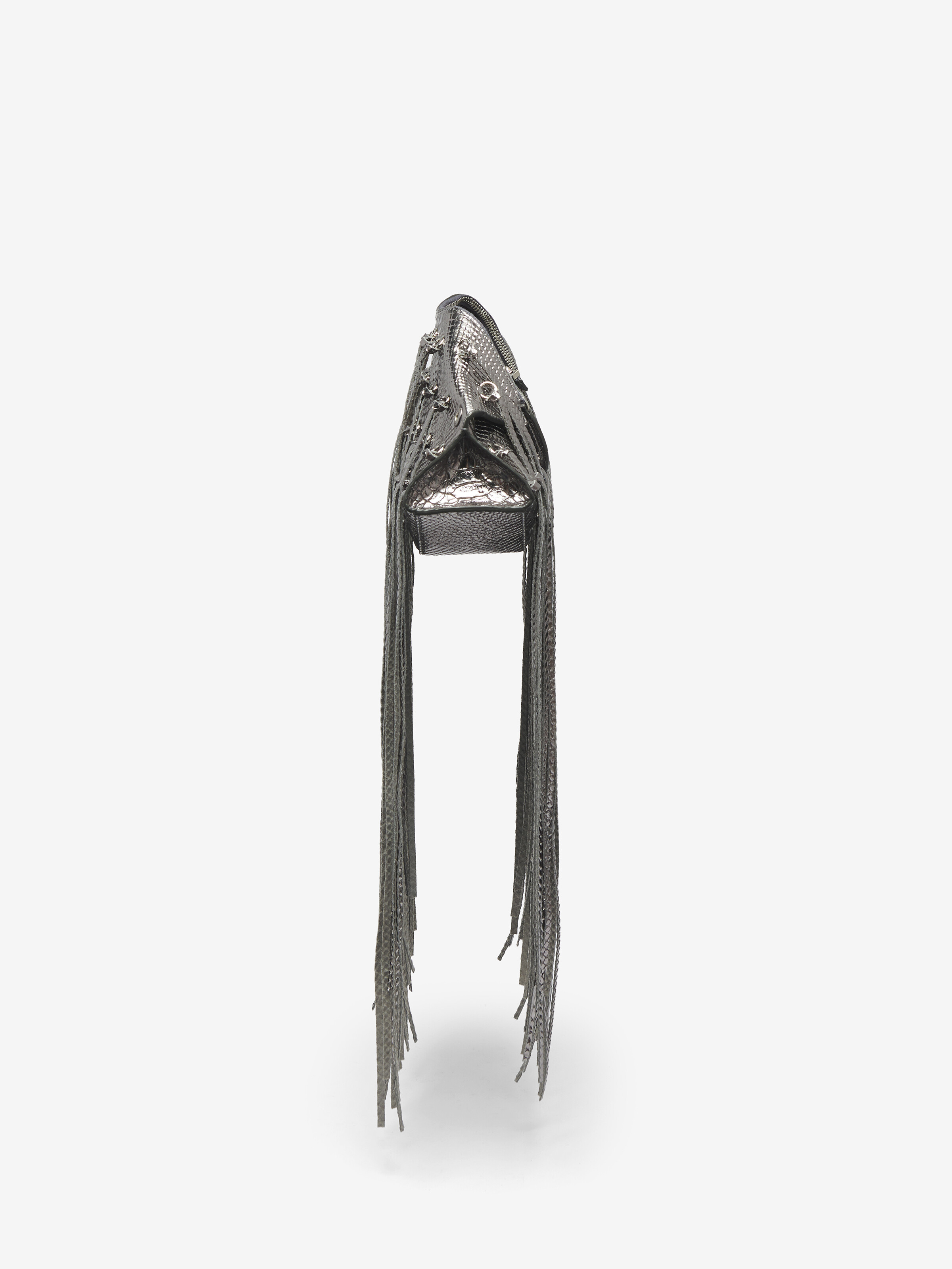 Women's Manta Clutch in Silver in Calf Leather | Alexander McQueen - image 3