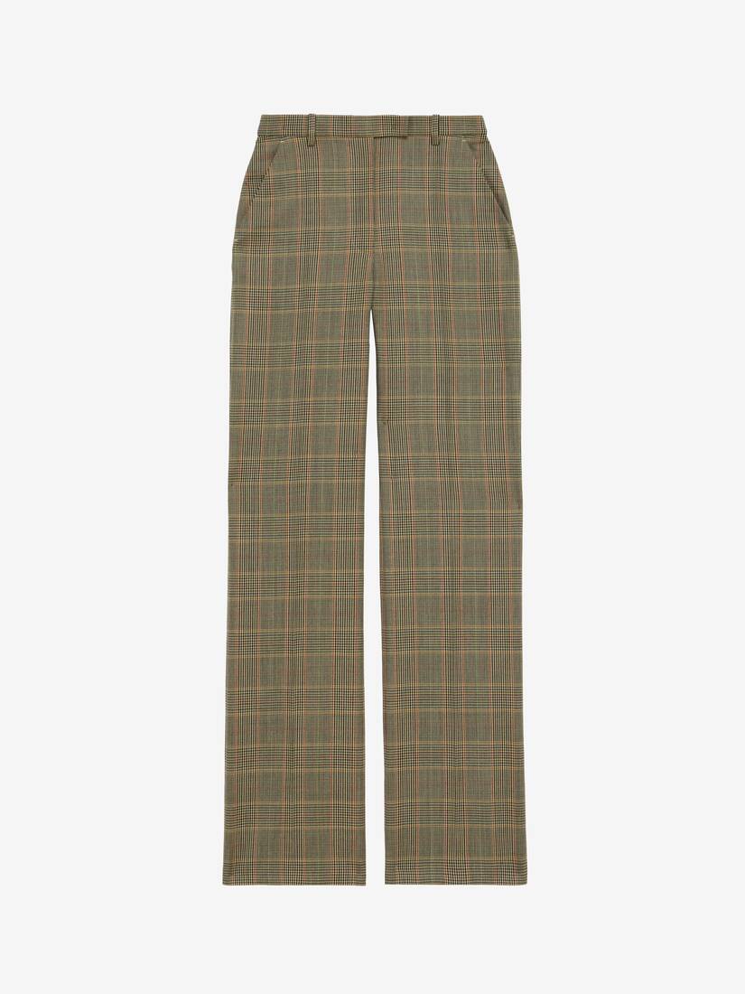 High-waisted Country Check Tailored Trousers | Alexander McQueen - image 1
