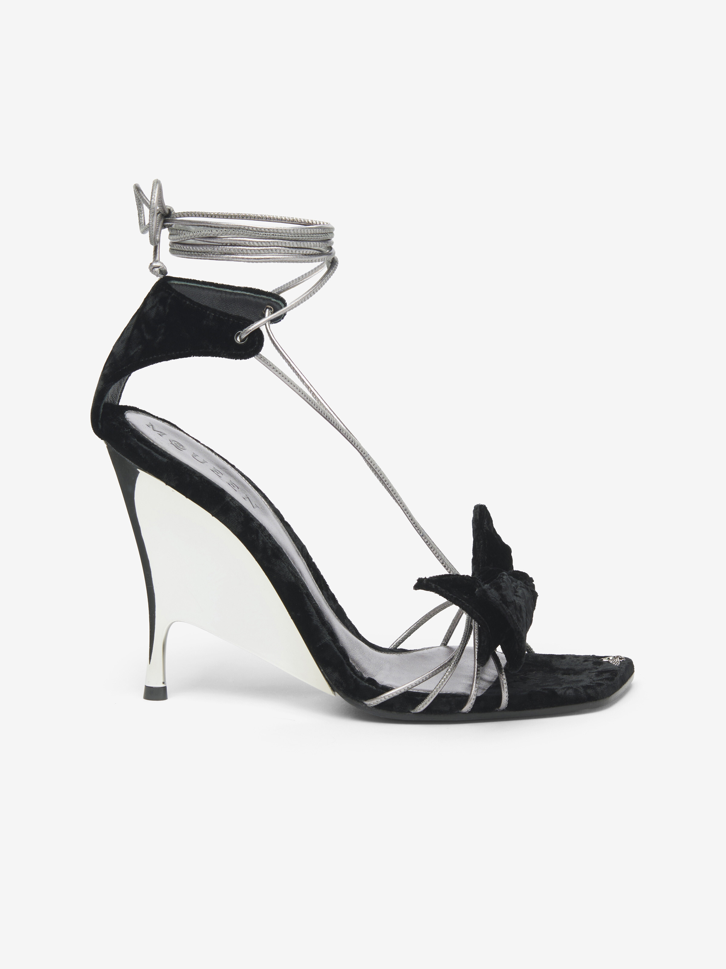 Sandali Koko da Donna in Nero in 65% Viscosa, 35% Cupro | Alexander McQueen - image 1