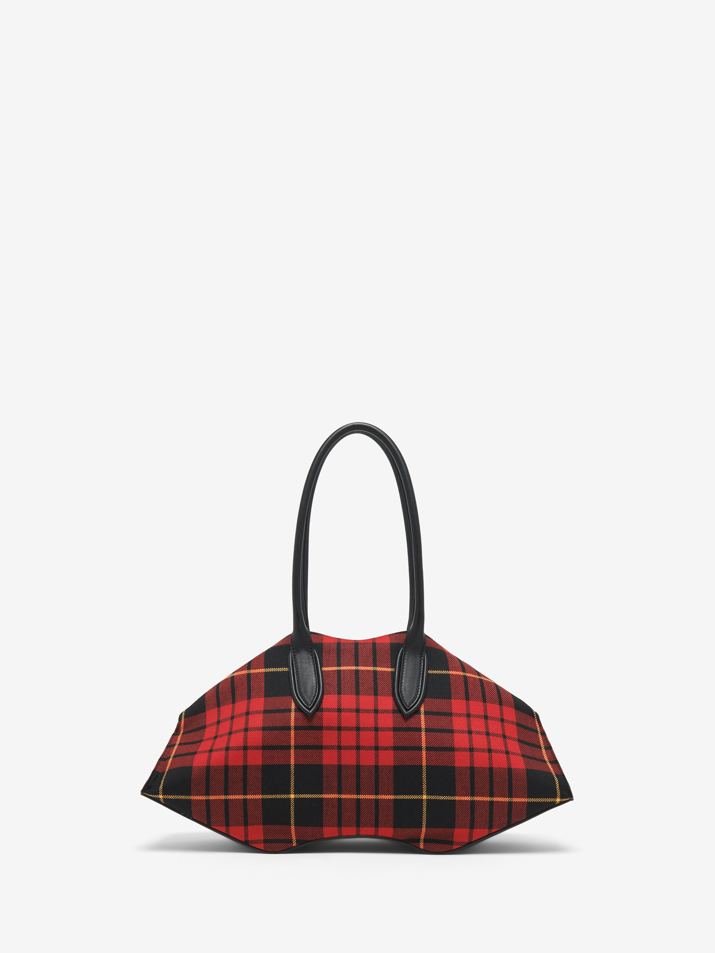Women's Manta Bag in Red/Black/Yellow in 55% Polyester, 45% Wool | Alexander McQueen - image 4
