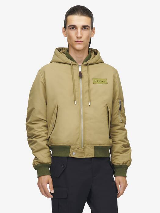 ジャケット・アウター ALEXANDER McQUEEN Hooded Tailored Jacket Men's Hooded Nylon Jacket in Beige | Alexander McQueen US