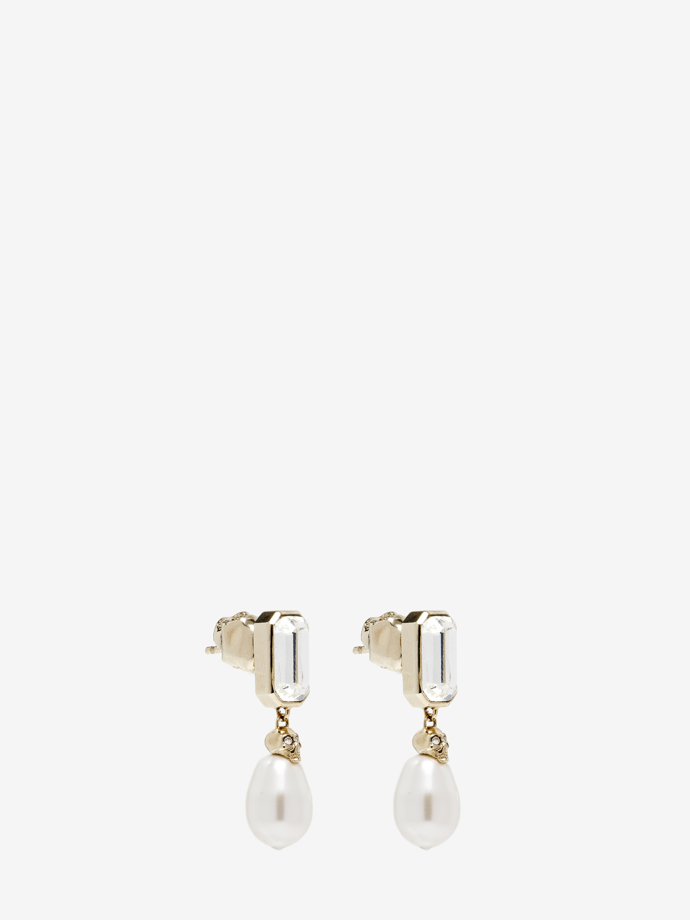 Boucles d'Oreilles Skull et Cristaux