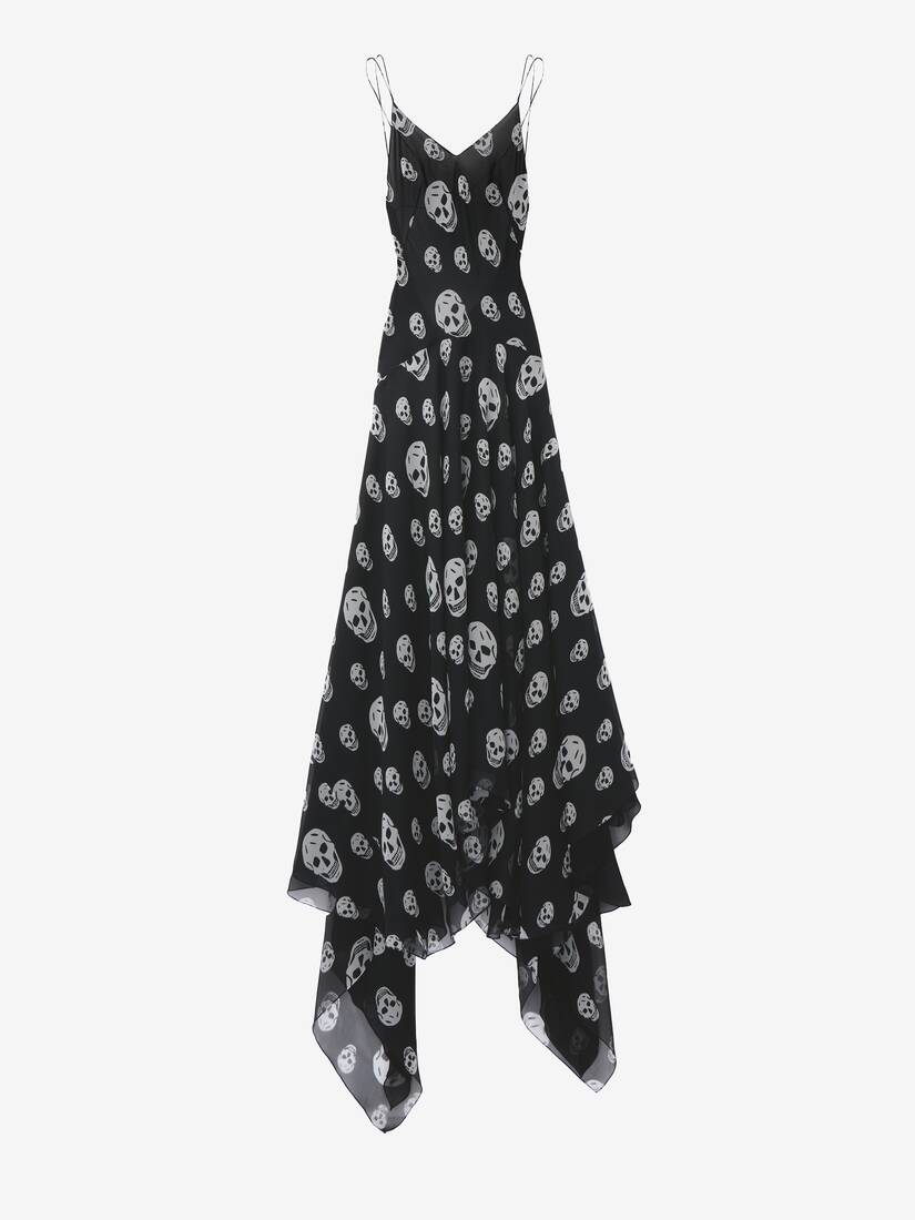 Silk Skull Print Evening Dress | Alexander McQueen - image 1