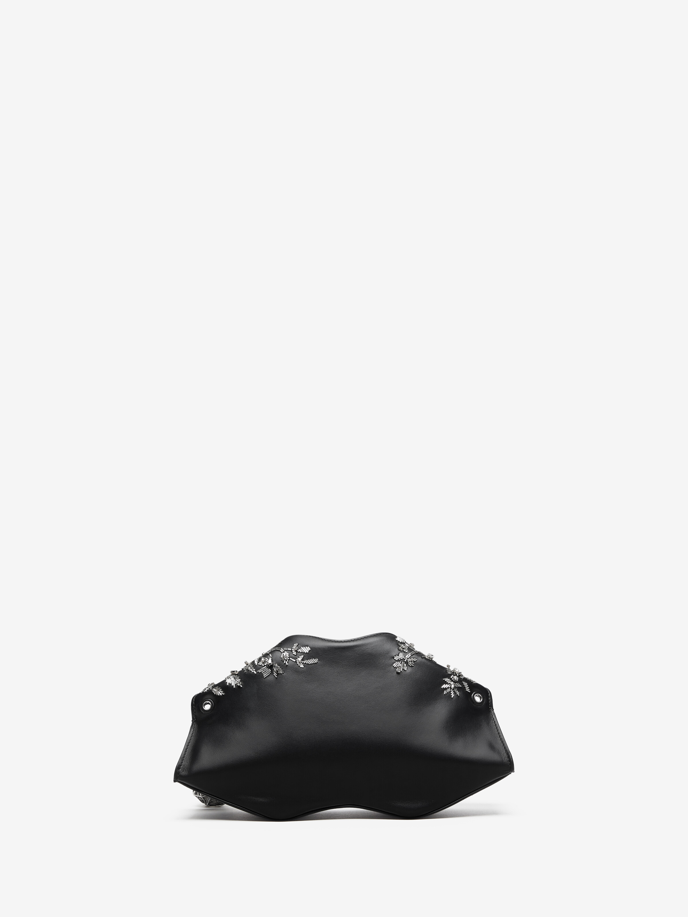 Women's Manta Clutch OTT 2.0 in Black in Calf Leather | Alexander McQueen - image 4