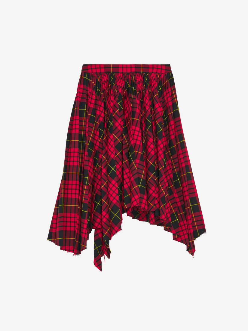 Asymmetrischer Rock mit MacQueen Tartan | Alexander McQueen - image 1