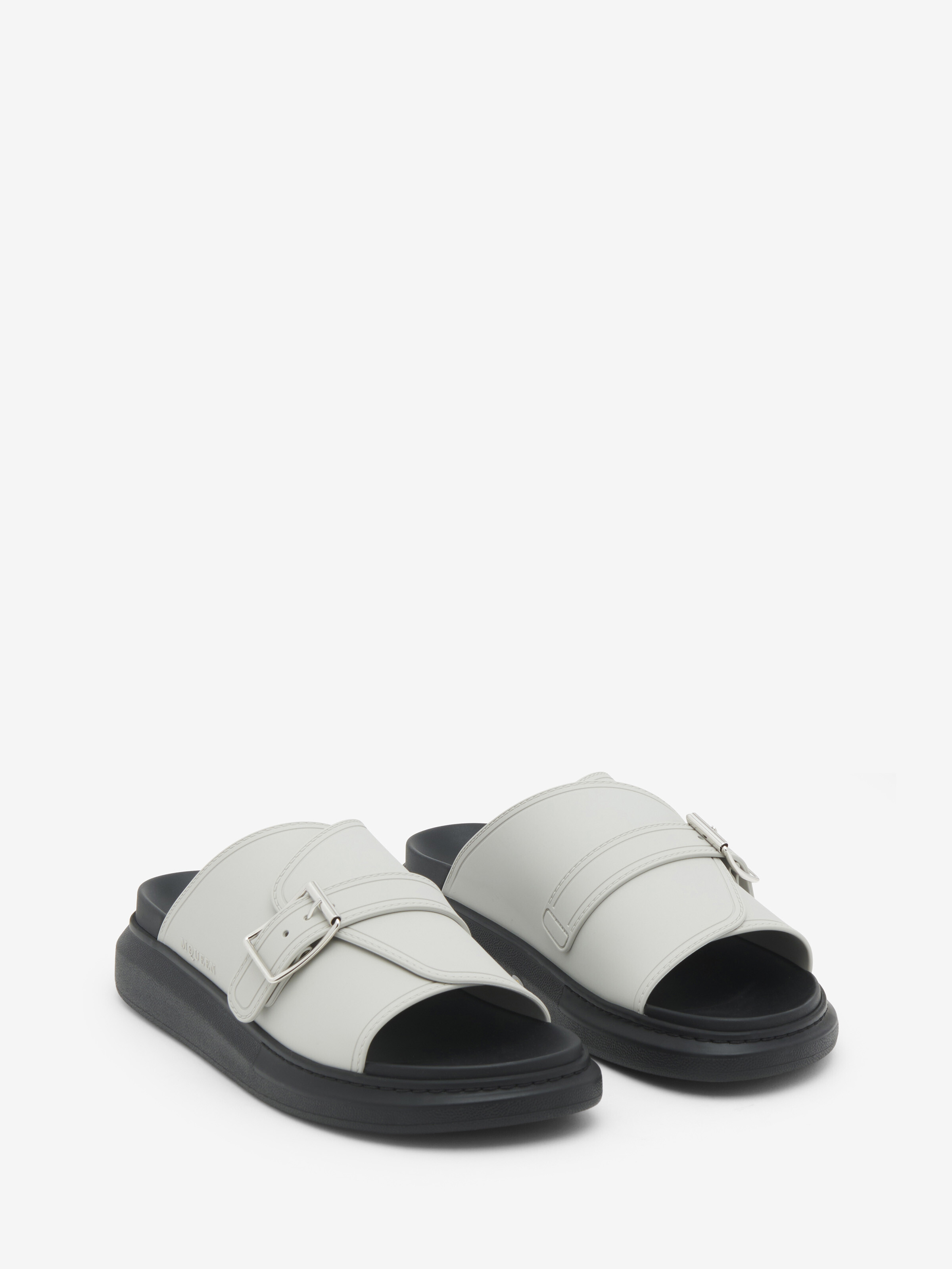 Men's Hybrid Buckle Sandal in Light Grey in TPU | Alexander McQueen - image 3