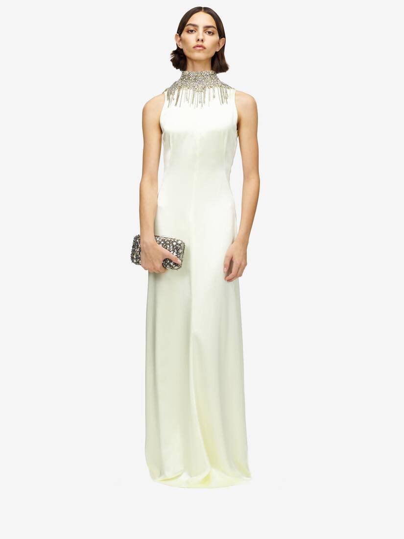 Chain Mail Embroidery Evening Dress