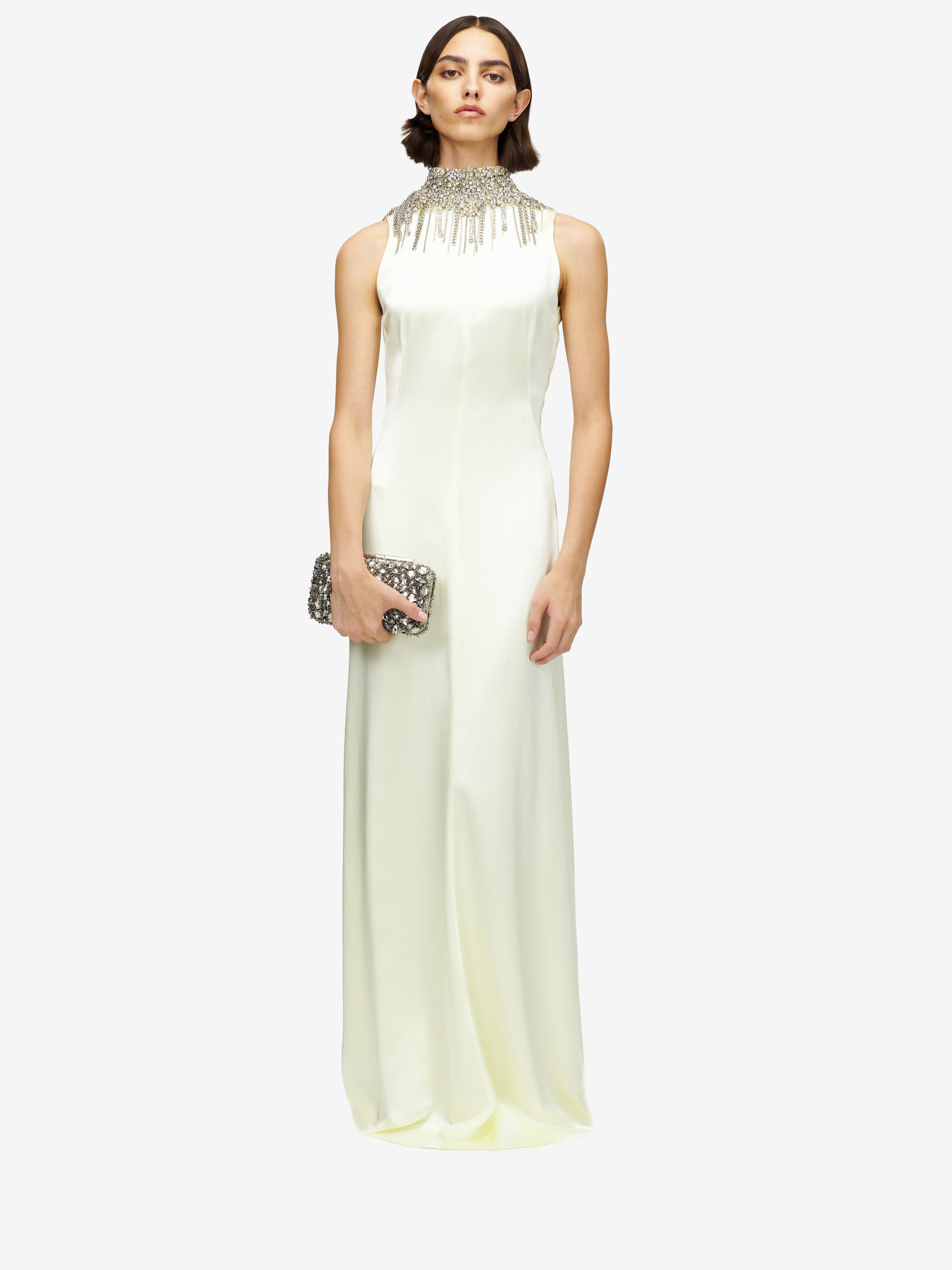 Chain Mail Embroidery Evening Dress