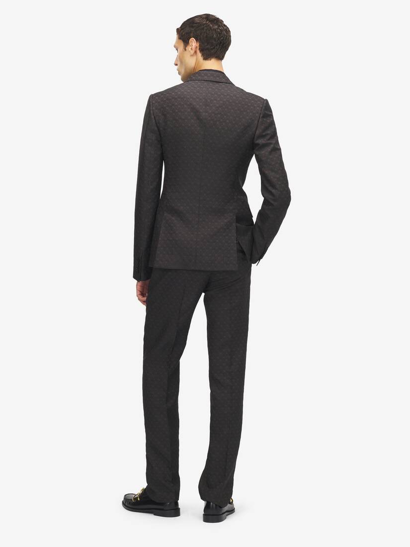 Skull Jacquard Tailored Trousers | Alexander McQueen - image 4