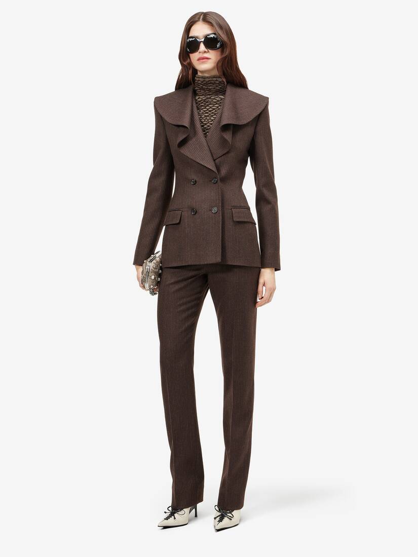 Waterfall Collar Double-breasted Jacket | Alexander McQueen - image 2