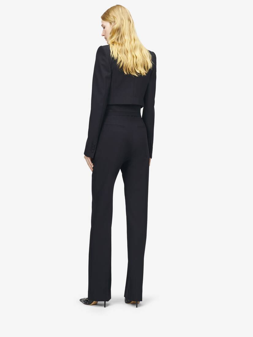 Double Lapel Cropped Jacket | Alexander McQueen - image 4