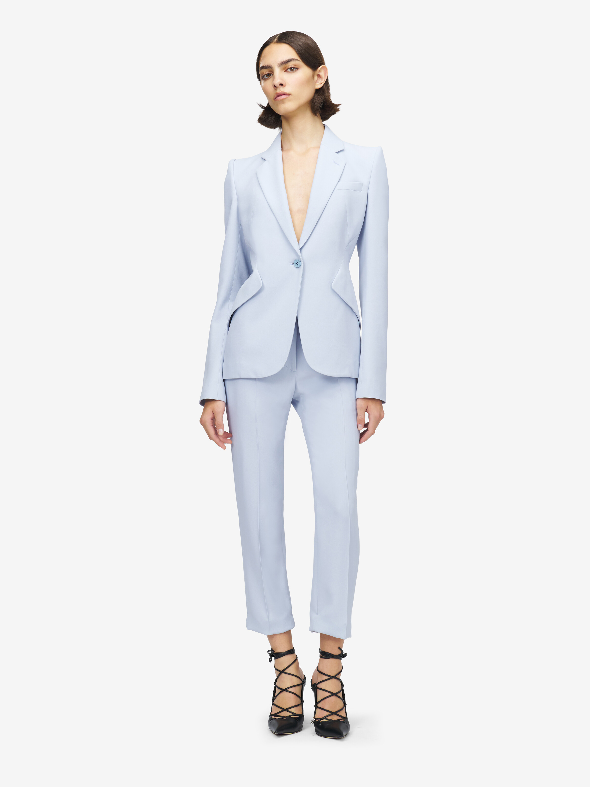 短款西装裤 in 52% 粘胶纤维, 48% 醋酸盐 | Alexander McQueen - image 2