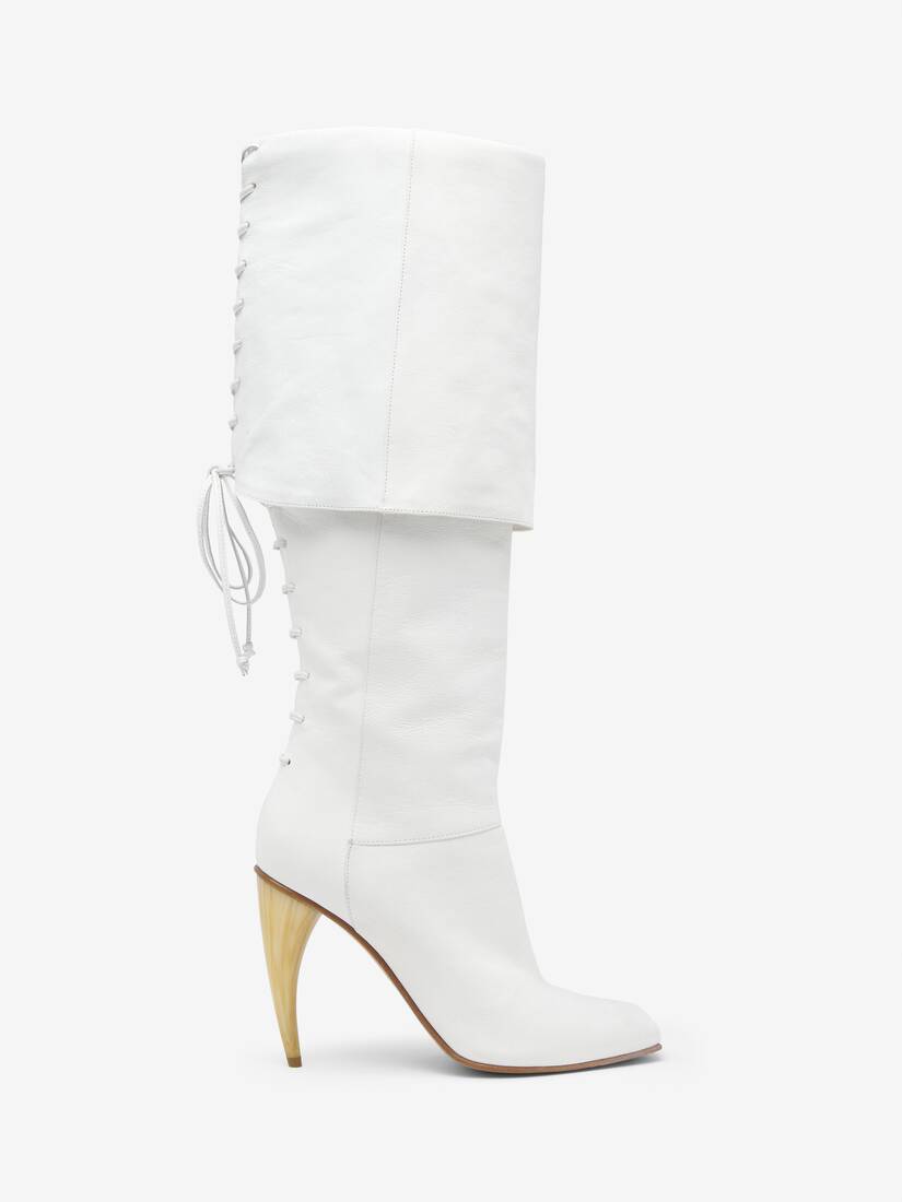 Horn Heel Knee-High Boot | Alexander McQueen - image 1