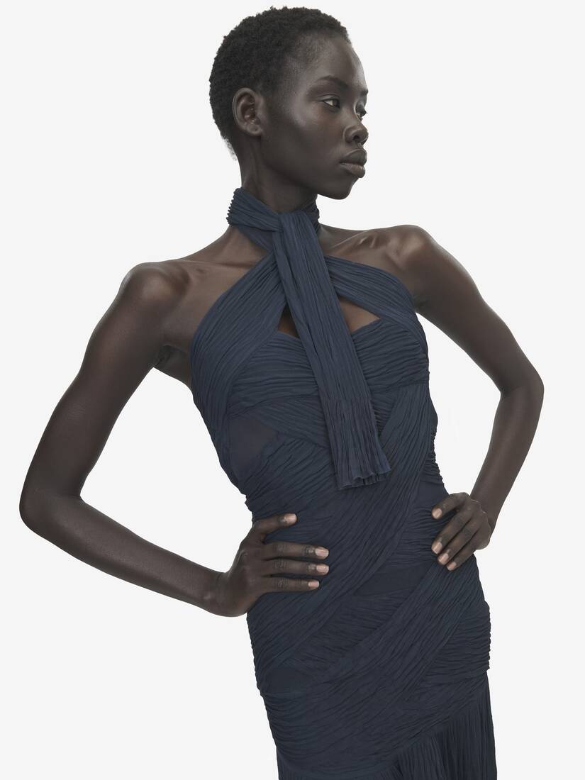 Robe froncée asymétrique | Alexander McQueen - image 4