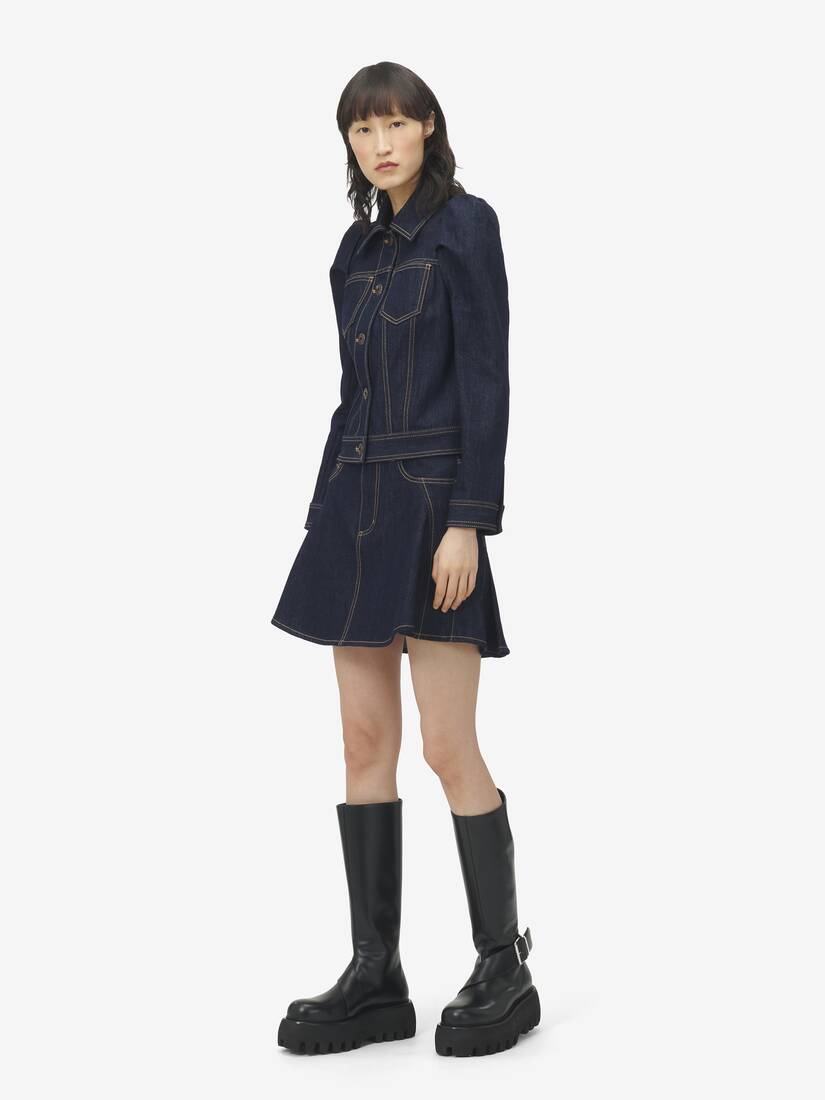 Minirock aus Denim | Alexander McQueen - image 3
