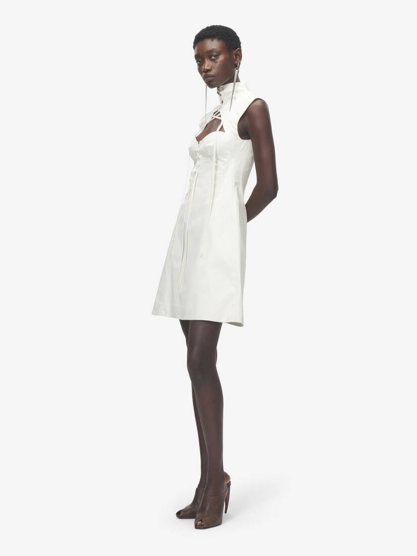 Cut-Out Corset Mini Dress | Alexander McQueen - image 3
