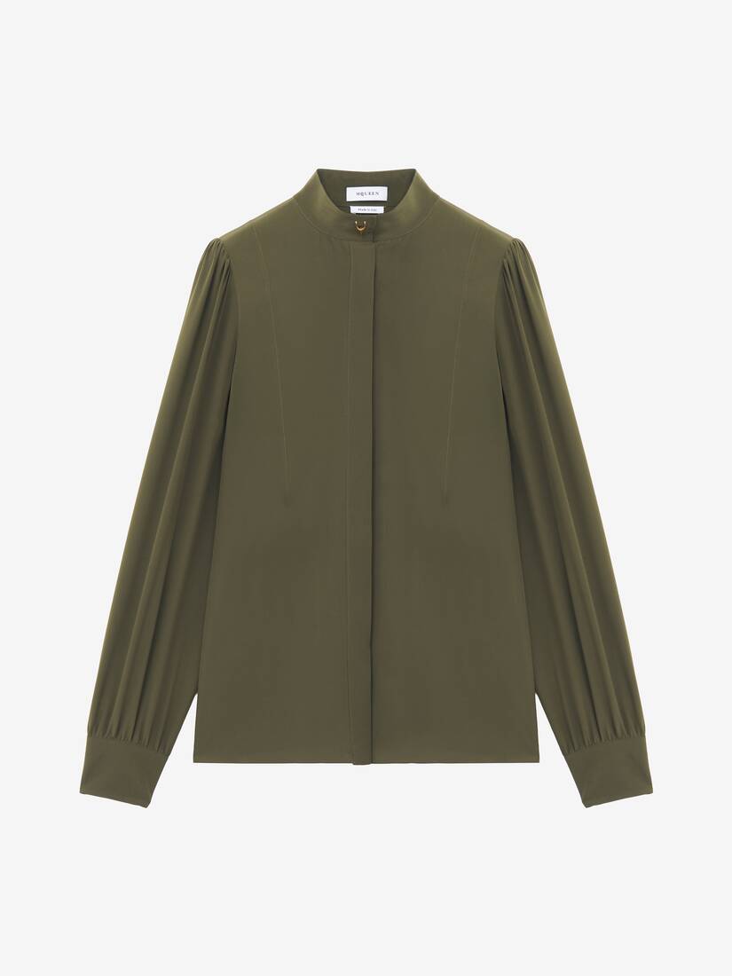 Wishbone Silk Shirt | Alexander McQueen - image 1