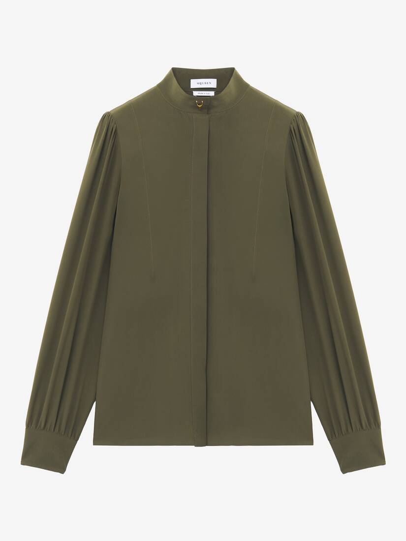 Wishbone Silk Shirt | Alexander McQueen - image 1