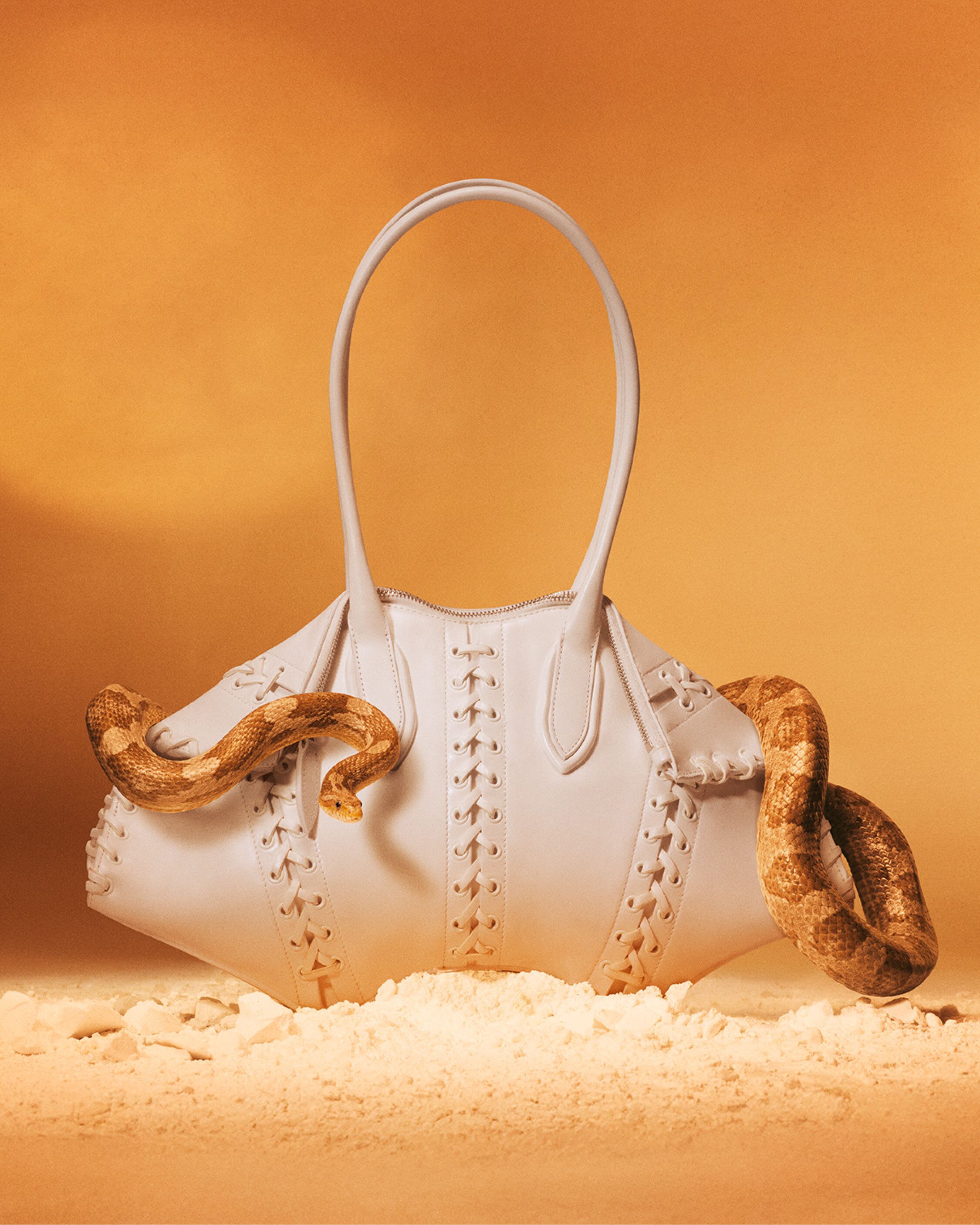 McQueen Black Manta bag with bag charms