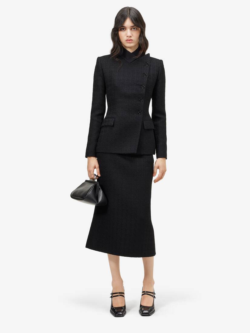 Light Tweed Single-breasted Jacket | Alexander McQueen - image 2