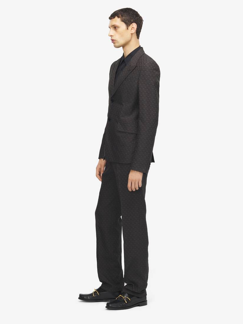 Skull Jacquard Tailored Trousers | Alexander McQueen - image 3