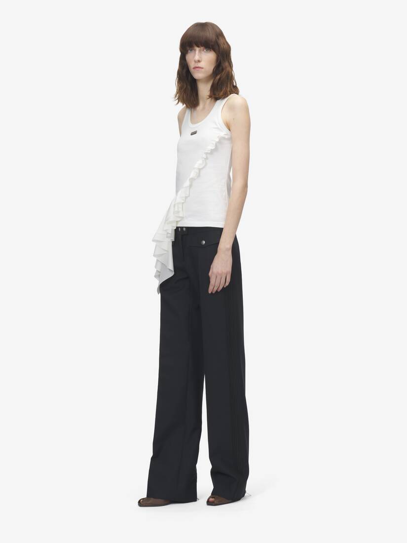 Asymmetric Ruffle Tank Top | Alexander McQueen - image 3
